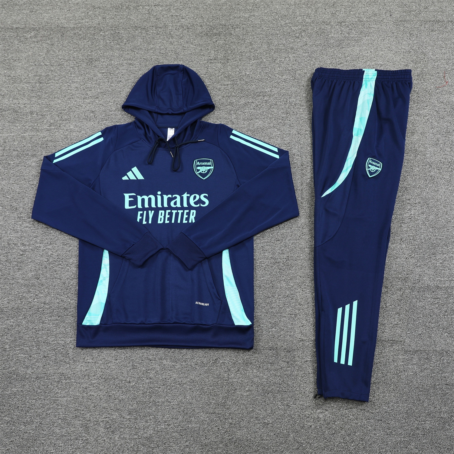 SIUjerseys-Arsenal 24-25 Training Hoodie Set - Royal Blue Hoodie and Pants