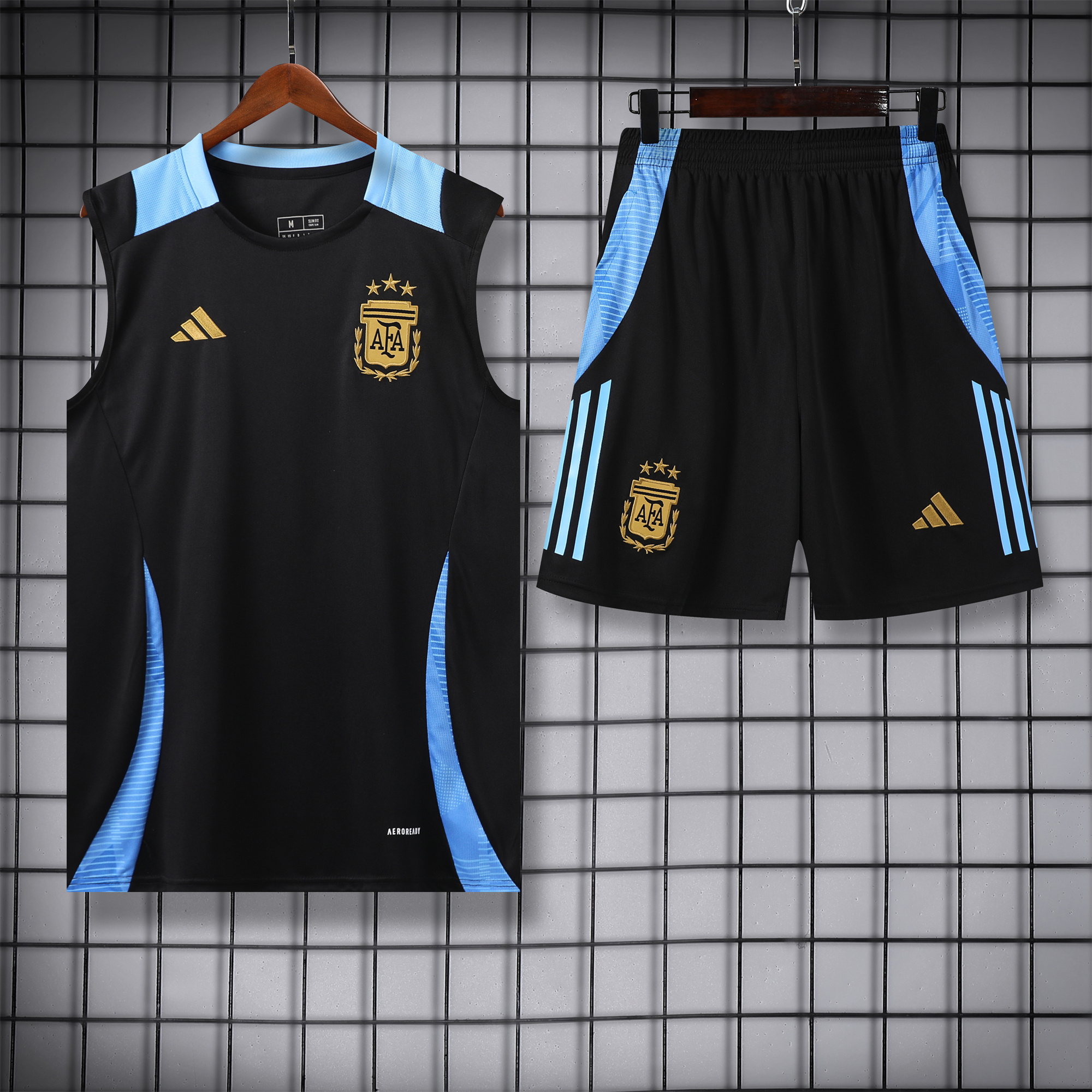 SIUjerseys-Argentina 24-25 Vest Training Set - Black