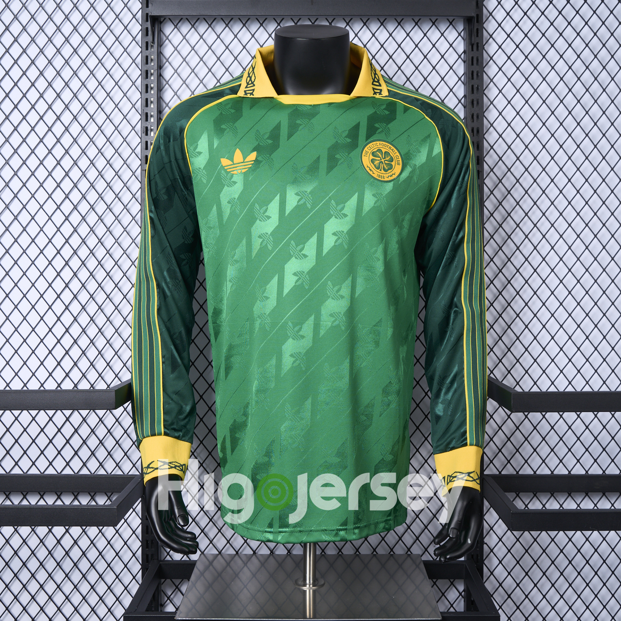 Higojerseys-Celtic 24-25 Originals LFSTLR Long Sleeve Green Jersey - Player Version
