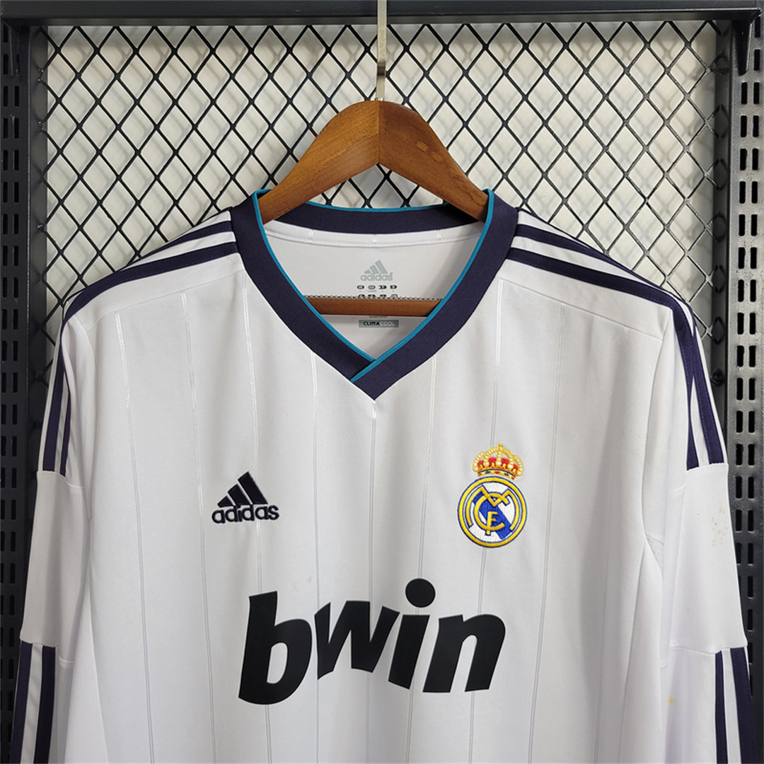 SIUjerseys-Retro Real Madrid 12-13 Home Long Sleeve Jersey