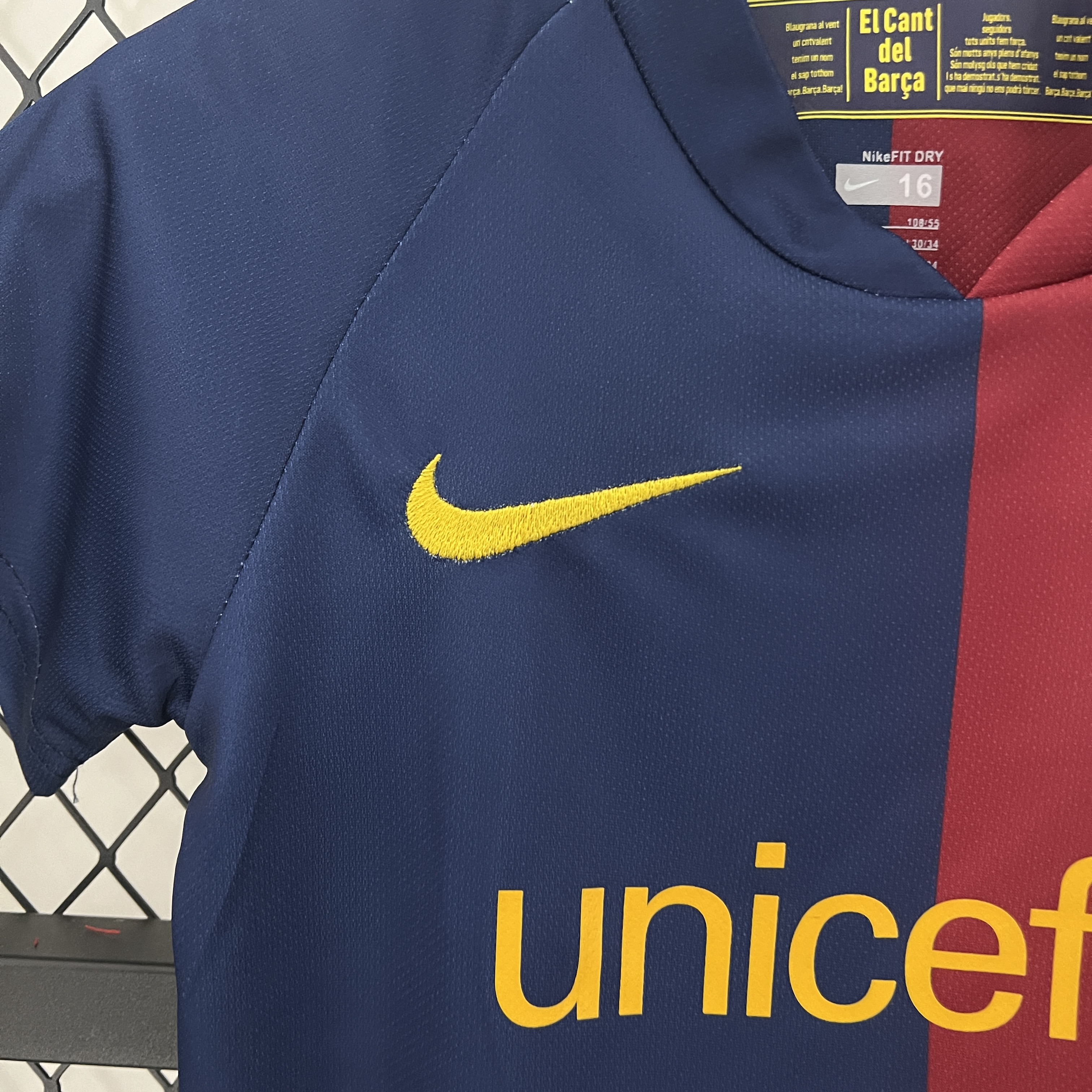 SIUjerseys-Retro Barcelona 2008-09 Home Stadium Kids Kit