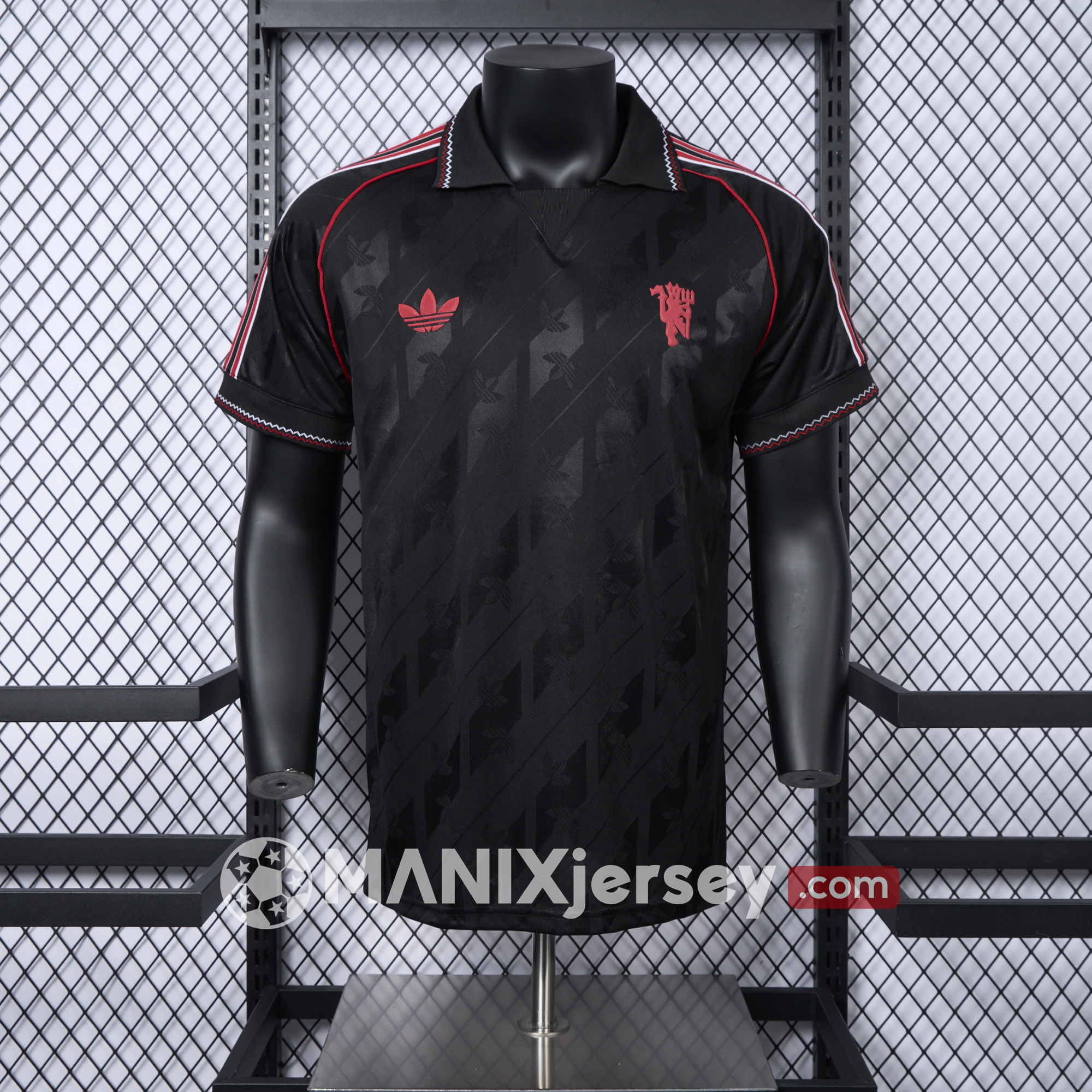 ManixJersey.com | Manchester United 24-25 Originals LFSTLR Black Jersey - Player Version -Customize Name, Number and Patch | Worldwide Shipping