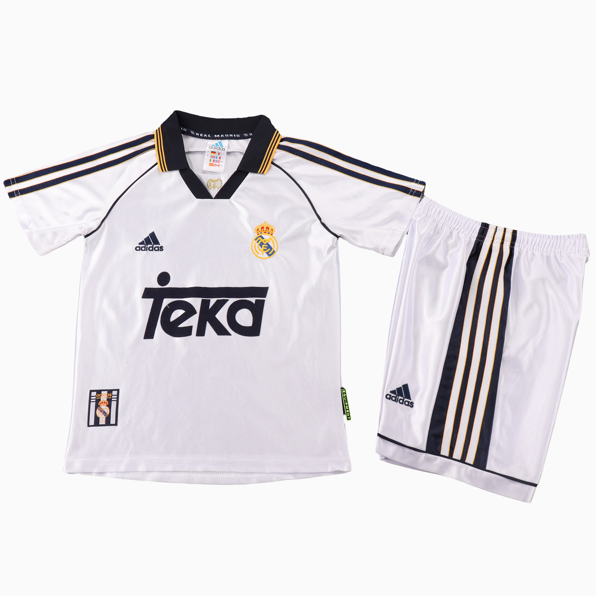 unitedfutballjersey-Retro Real Madrid 1998-00 Home Kids Kit