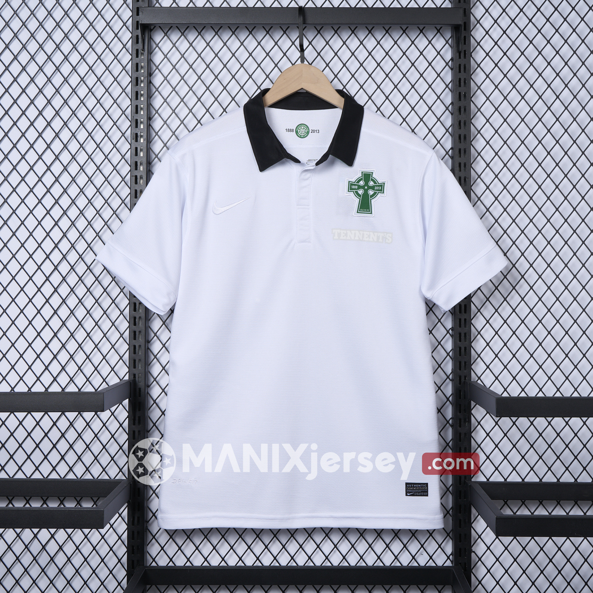 ManixJersey.com | Retro Celtic 2012-13 Third 125th Anniversary White POLO Shirt -Customize Name, Number and Patch | Worldwide Shipping