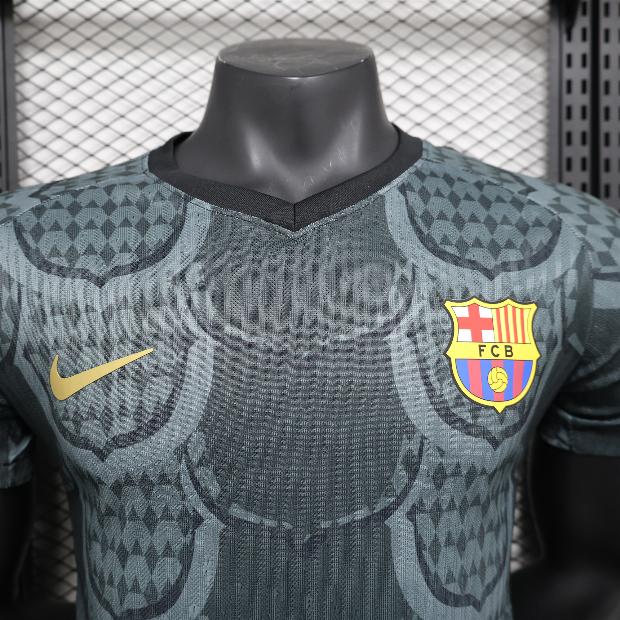 SIUjerseys-Barcelona 24-25 Gray Scales Texture Special Edition Jersey - Player Version