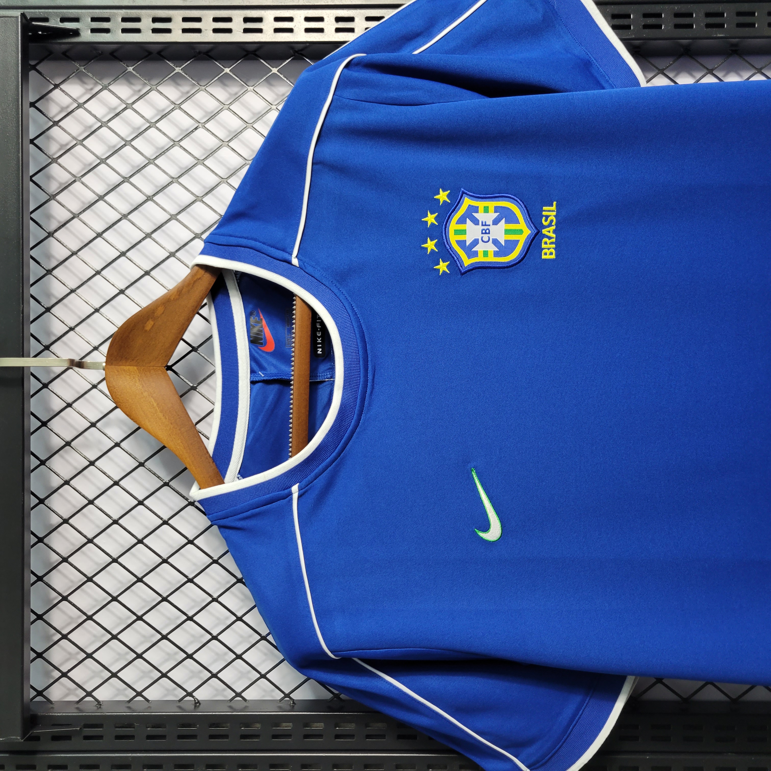 SIUjerseys-Retro Brazil 1998 Away Stadium Jersey