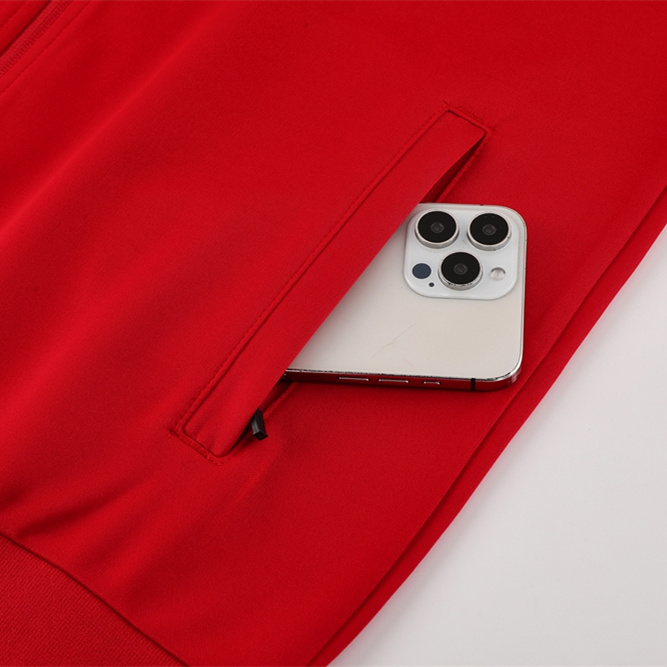 SIUjerseys-Manchester United 24-25 Jacket Training Tracksuit - Red Top and Black Pants