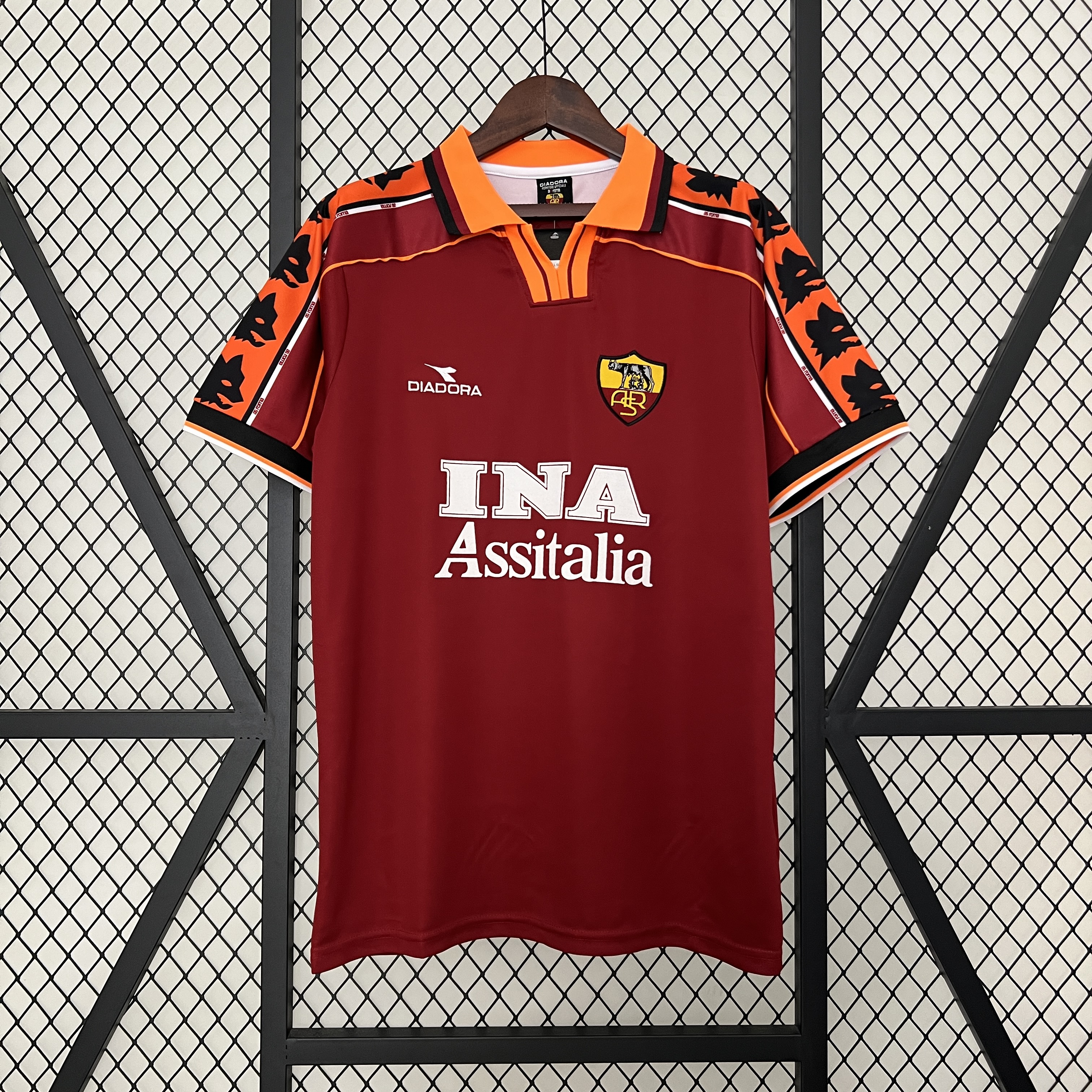 SIUjerseys-Retro Roma 1998-99 Home Jersey