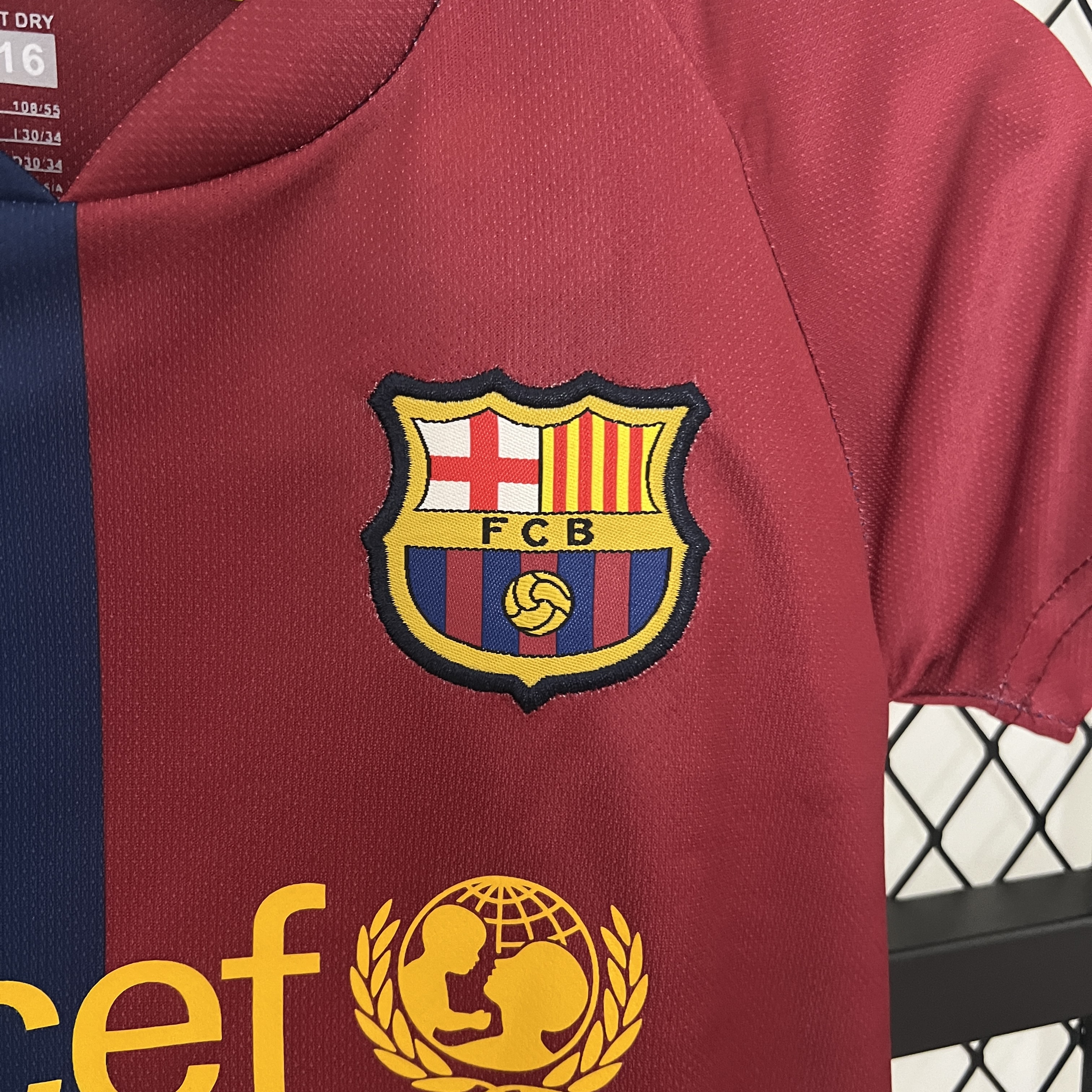 SIUjerseys-Retro Barcelona 2008-09 Home Stadium Kids Kit