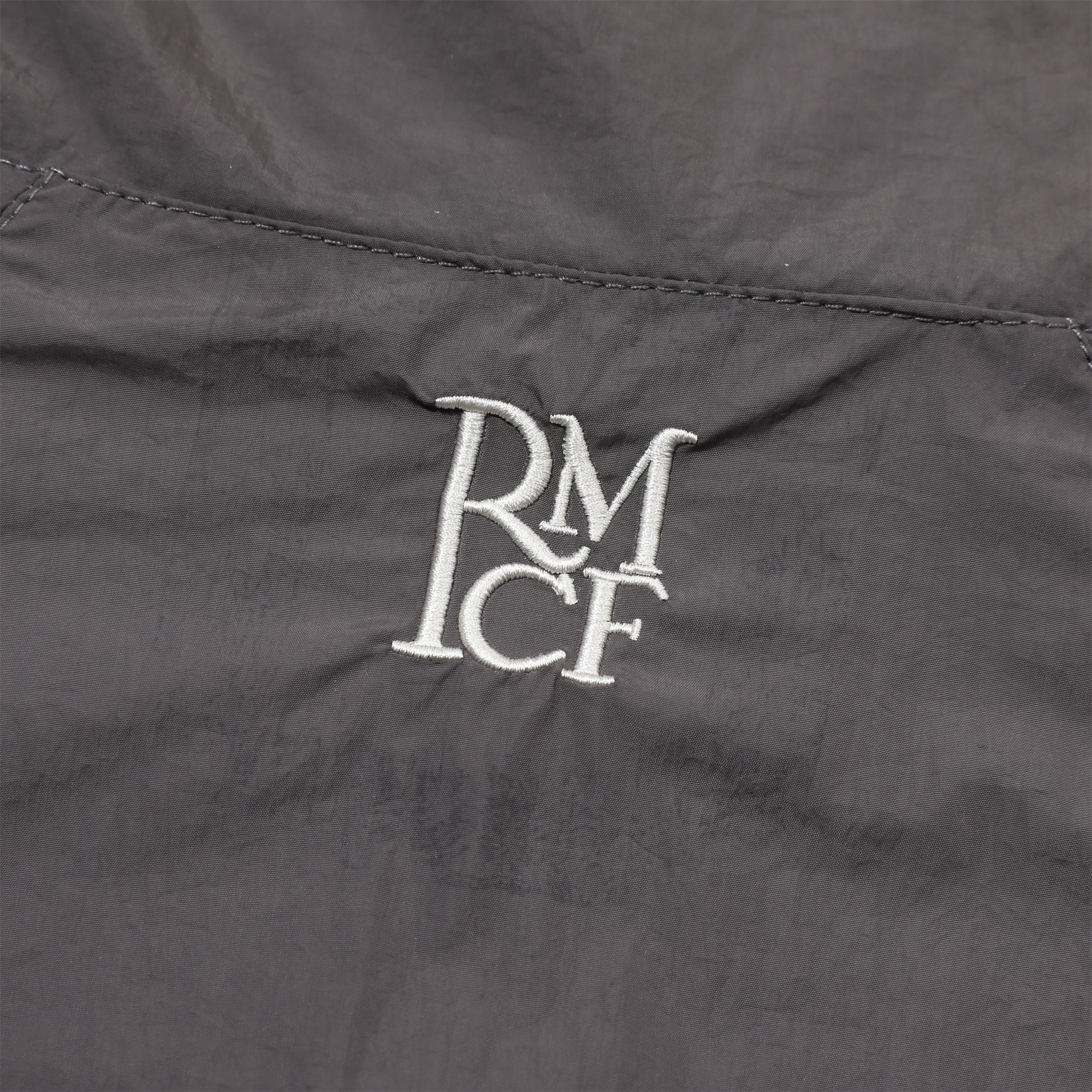 SIUjerseys-Real Madrid 24-25 Throwback Windbreaker Suit - Grey Jackets & Pants