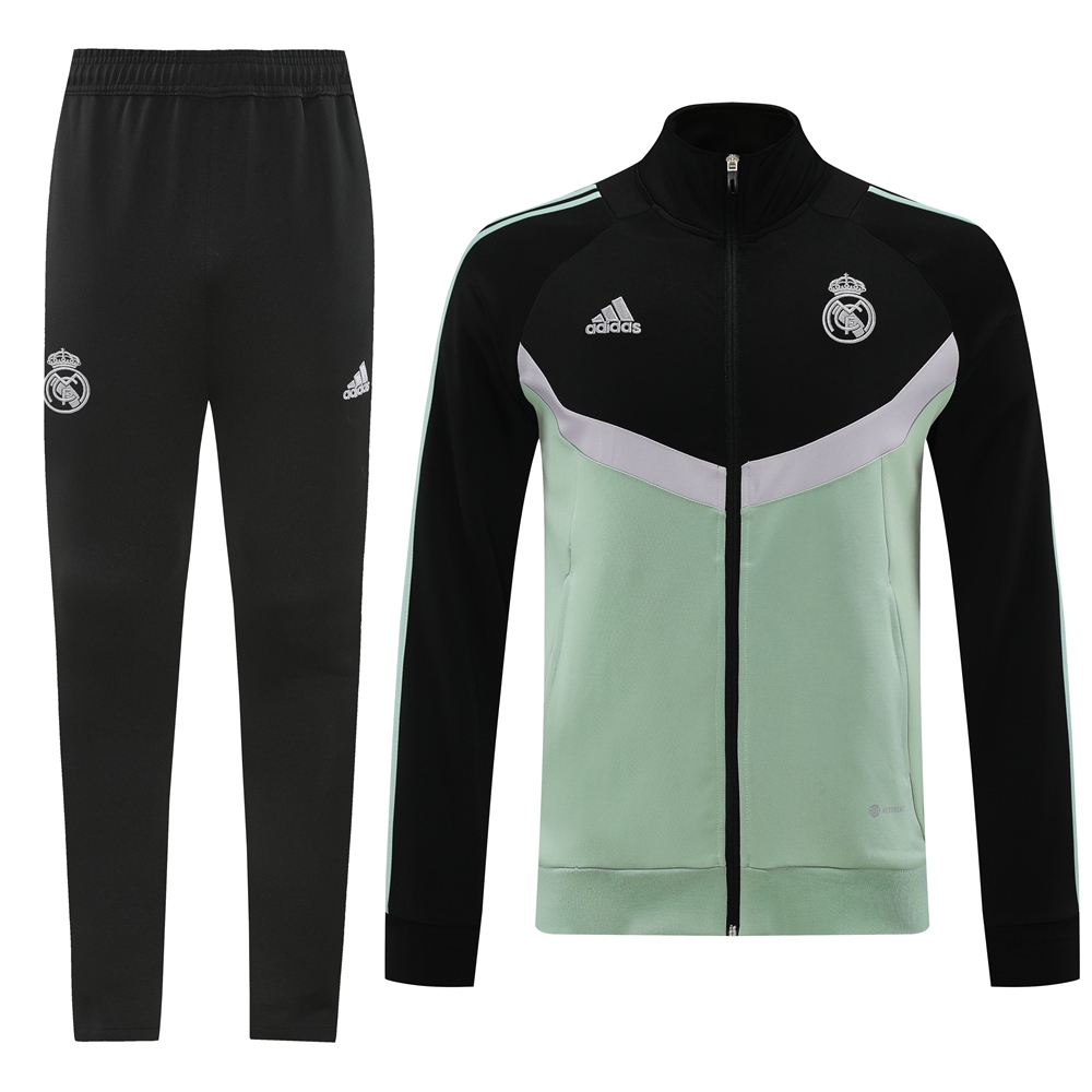 SIUjerseys-Real Madrid 24-25 Originals LFSTLR Jacket Training Tracksuit - Black and Light Green