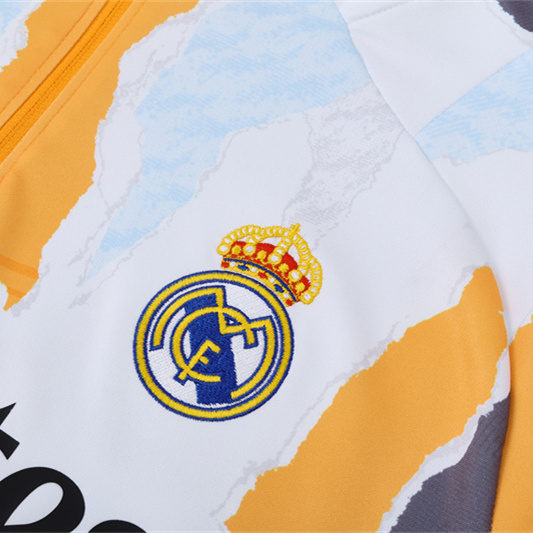 SIUjerseys-Real Madrid 2025 Kids Long Sleeve Training Set - Three Color Mixing