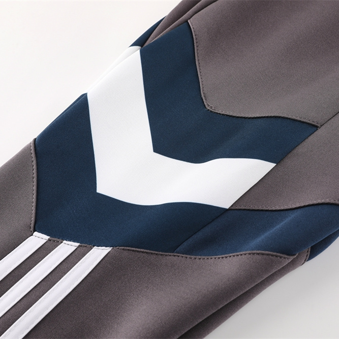 SIUjerseys-Real Madrid 24-25 Trefoil Vintage Jacket Training Tracksuit - Grey