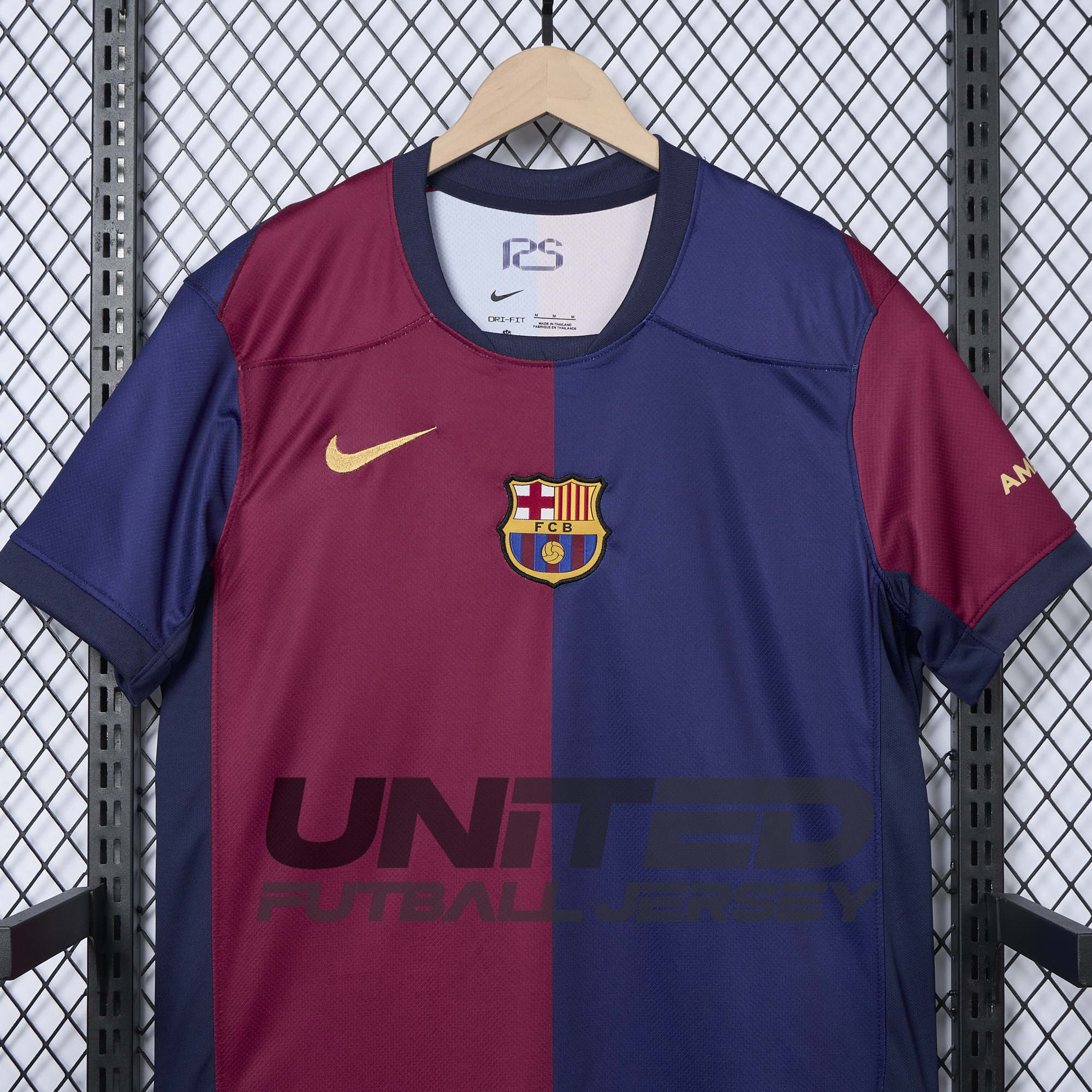 unitedfutballjersey-Barcelona 24-25 Home Unsponsored Jersey - Fans Version