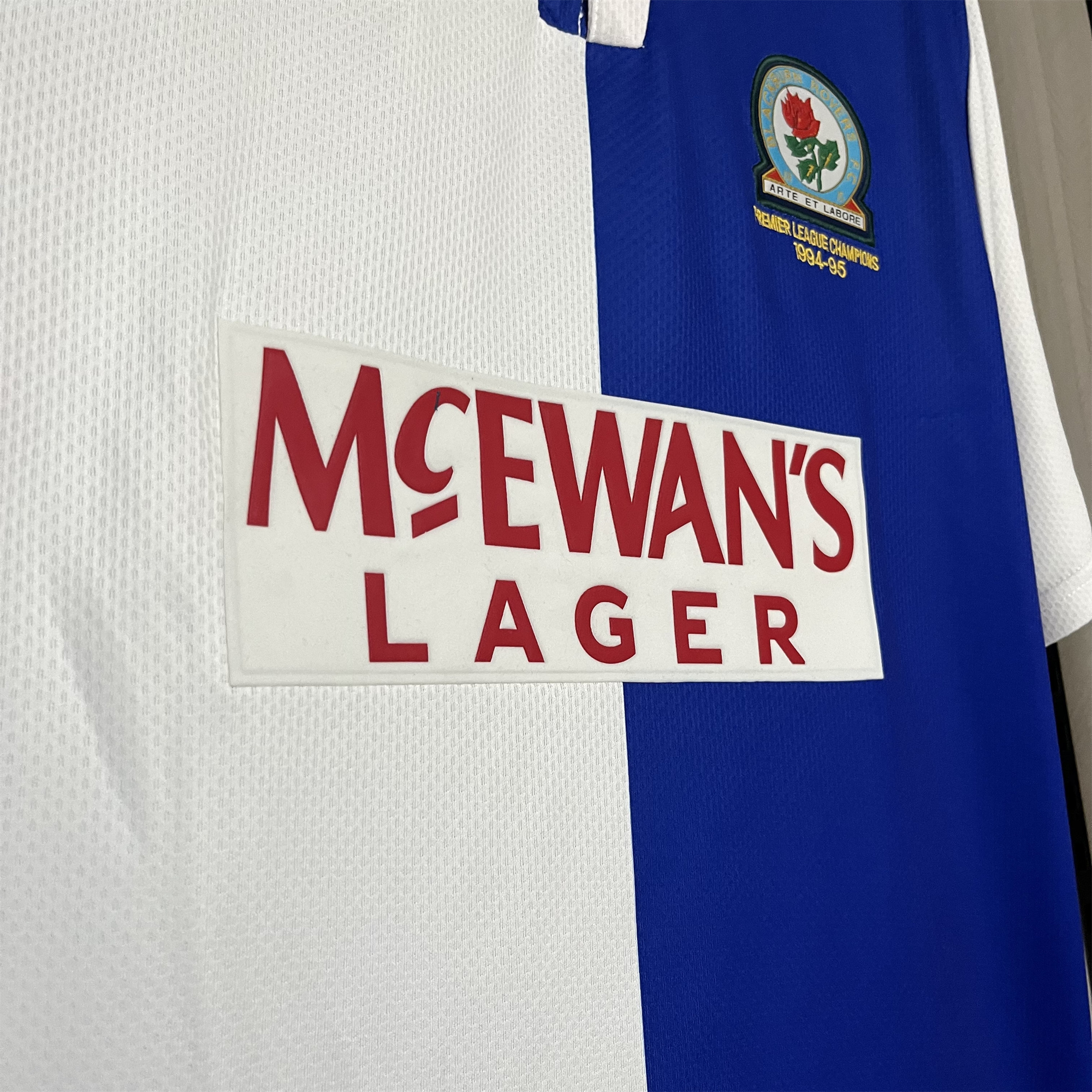 unitedfutballjersey-Retro Blackburn Rovers 1994-95 Home Stadium Jersey