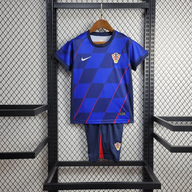 SIUjerseys-Croatia 2024 Away Stadium Kids Kit