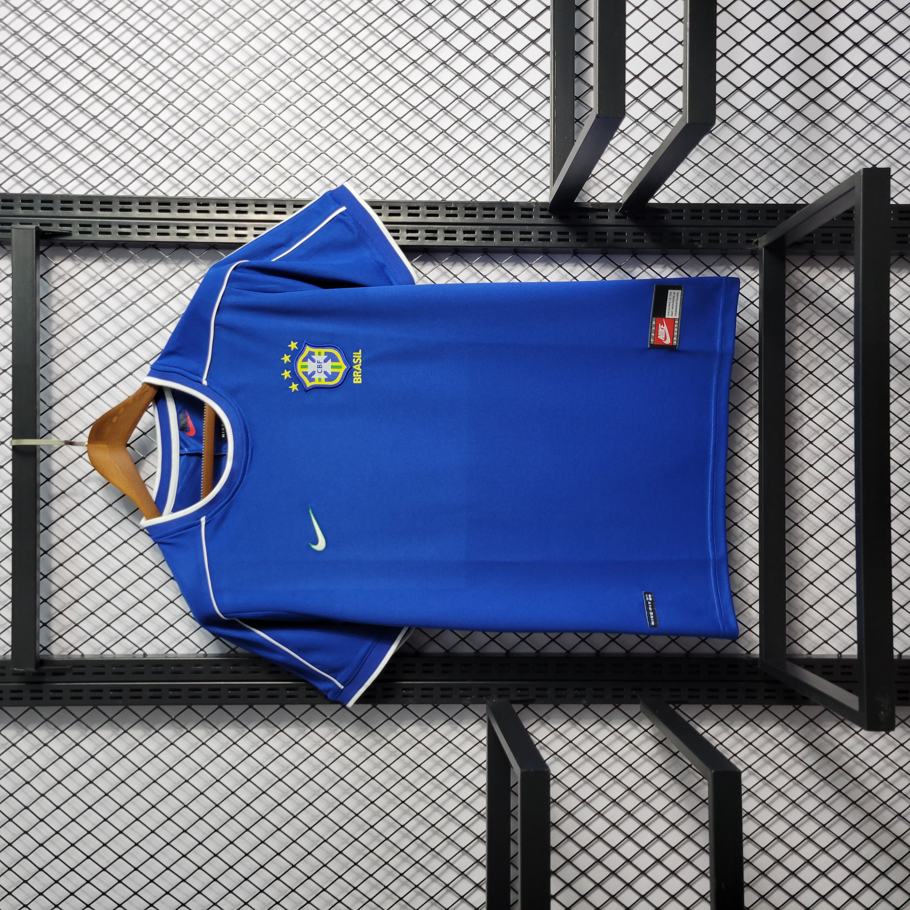SIUjerseys-Retro Brazil 1998 Away Stadium Jersey
