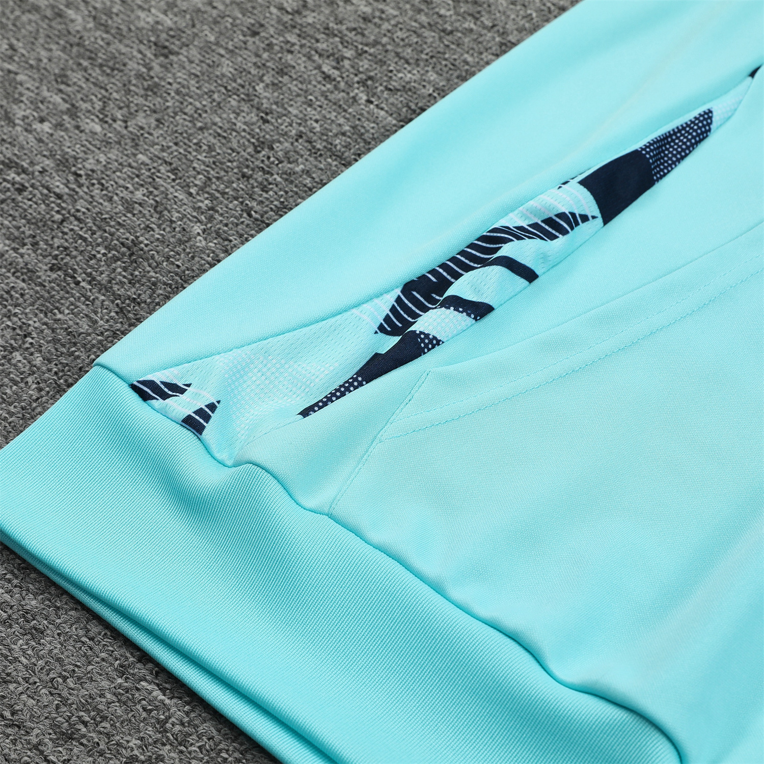 SIUjerseys-Real Madrid 24-25 Training Hoodie Set - Cyan Hoodie and Deep Blue Pants