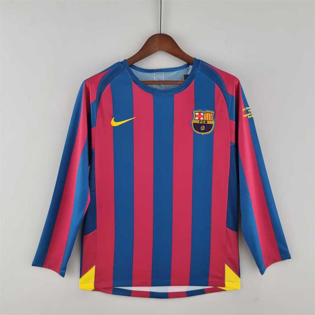 JerseysGala.com | B.A.R.S.A Retro 05-06 Home Long Sleeve Jersey - UEFA Champions League Final -Customize Name, Number and Patch | Worldwide Shipping