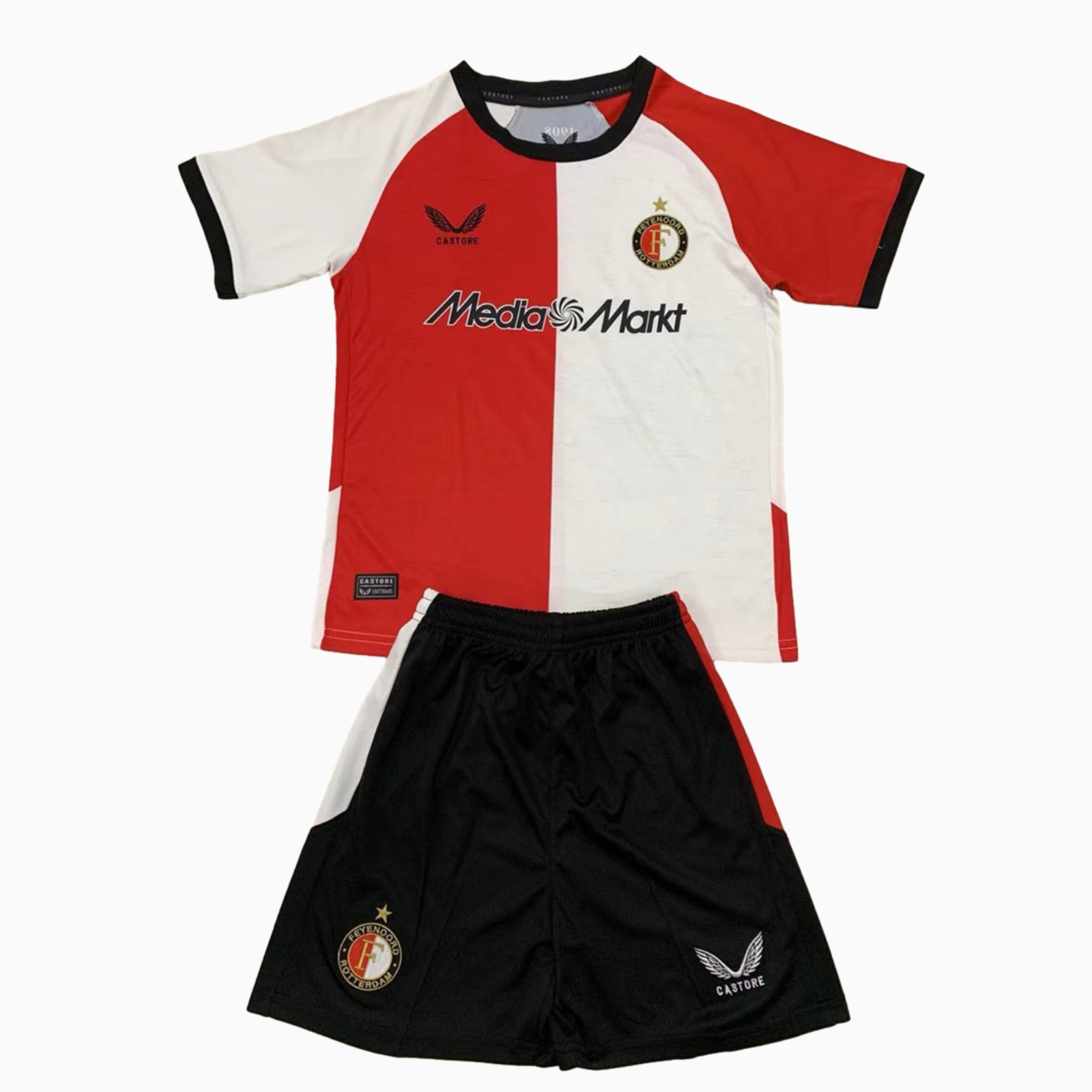 unitedfutballjersey-Feyenoord 24-25 Home Men's Adult Jersey Set - Fans Version