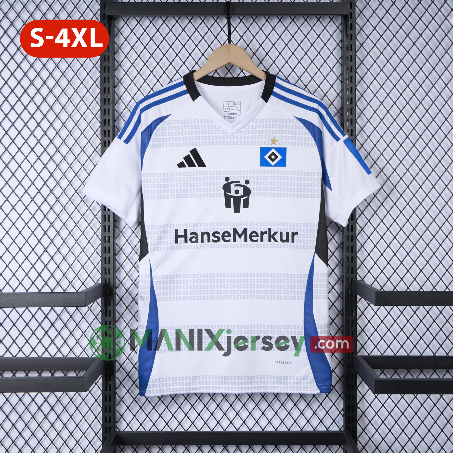 ManixJersey.com | Hamburger SV 24-25 Home Stadium Jersey - Fans Version -Customize Name, Number and Patch | Worldwide Shipping