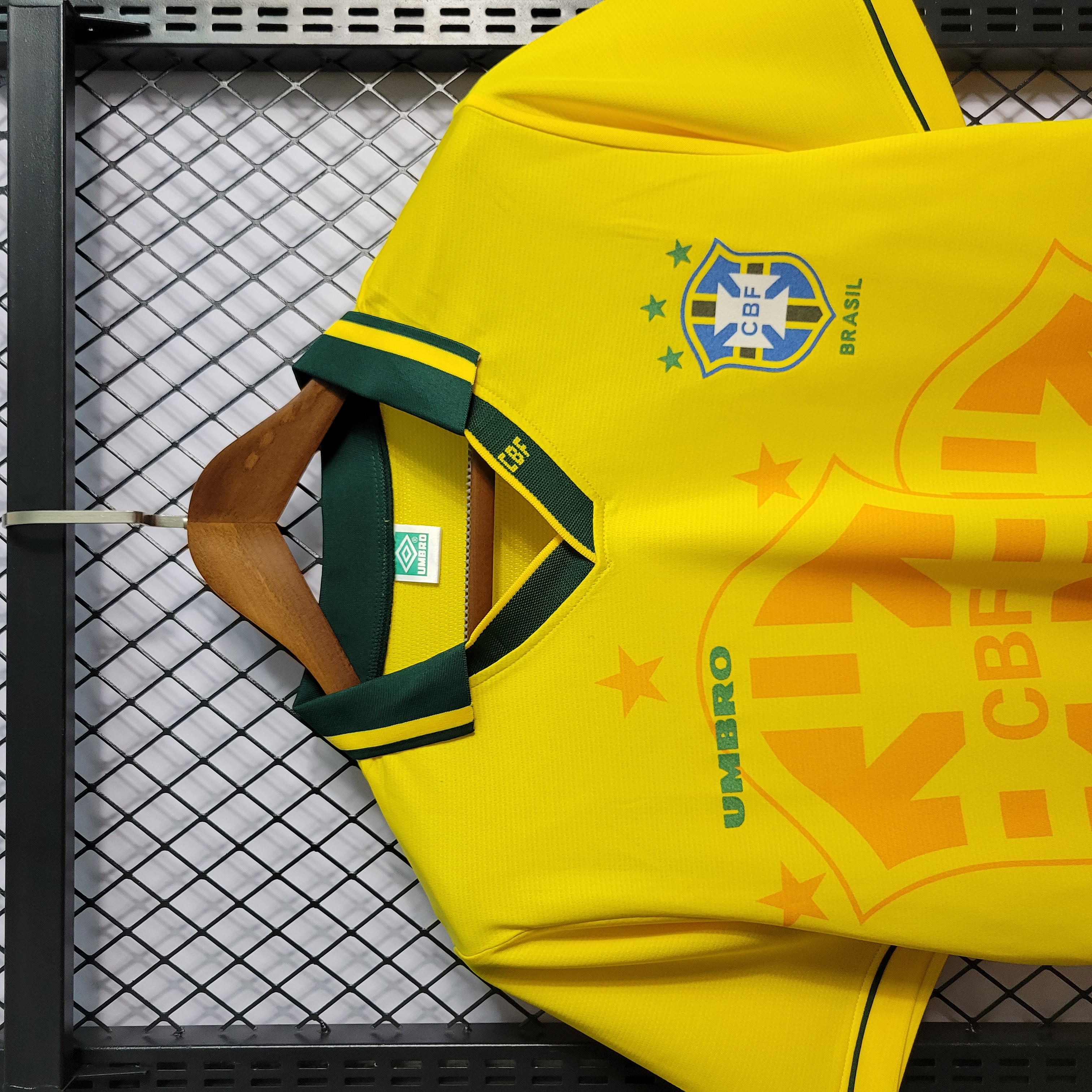 SIUjerseys-Retro Brazil 1994 Home Stadium Jersey