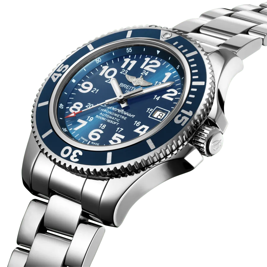 Superocean II 42 - Stainless steel - Blue A17365D11C1A1