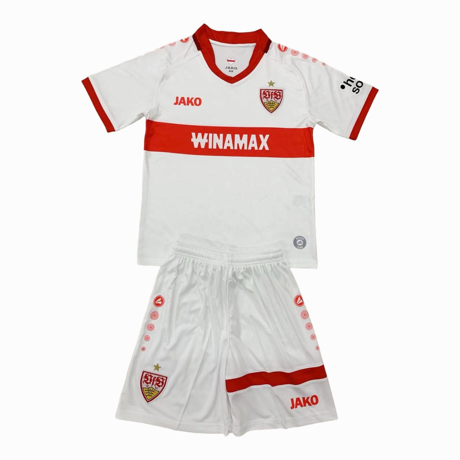 Unitedfootballkit.com | VfB Stuttgart 24-25 Home Kids Kit -Customize Name, Number and Patch | Worldwide Shipping