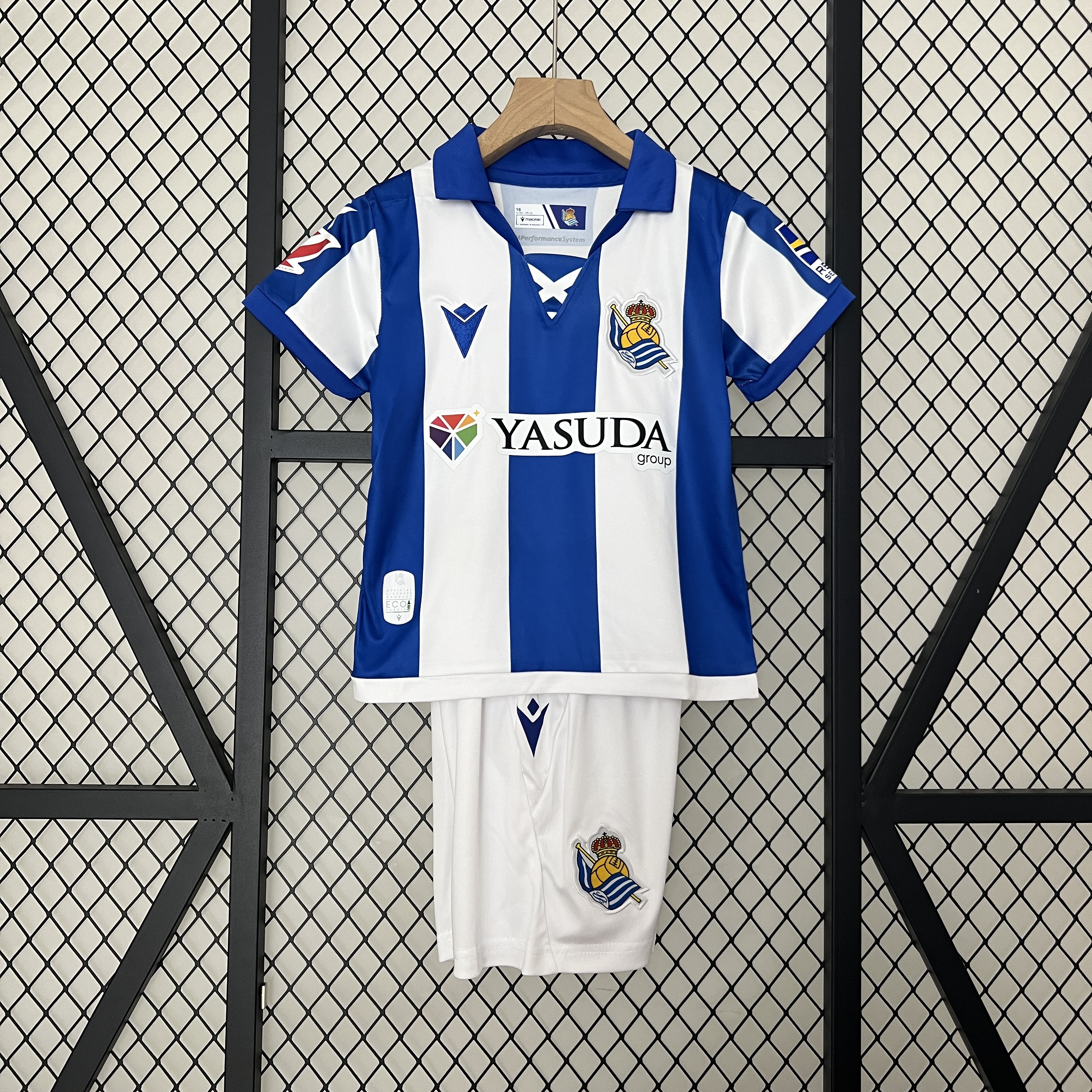 SIUjerseys-Real Sociedad 24-25 Home Stadium Kids Kit