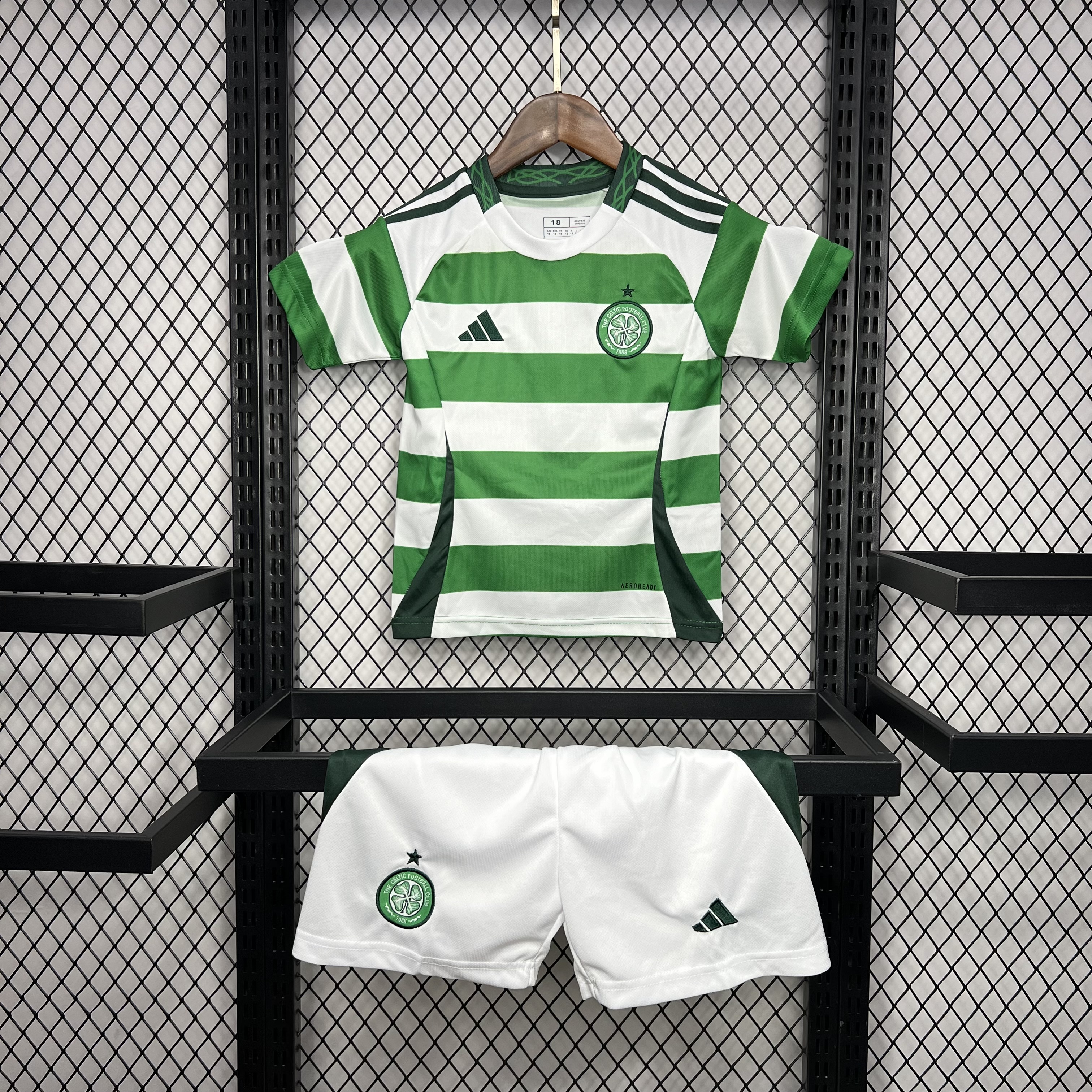 JerseysGala.com | Celtic 24-25 Home Stadium Kids Kit - No Sponsor Version -Customize Name, Number and Patch | Worldwide Shipping