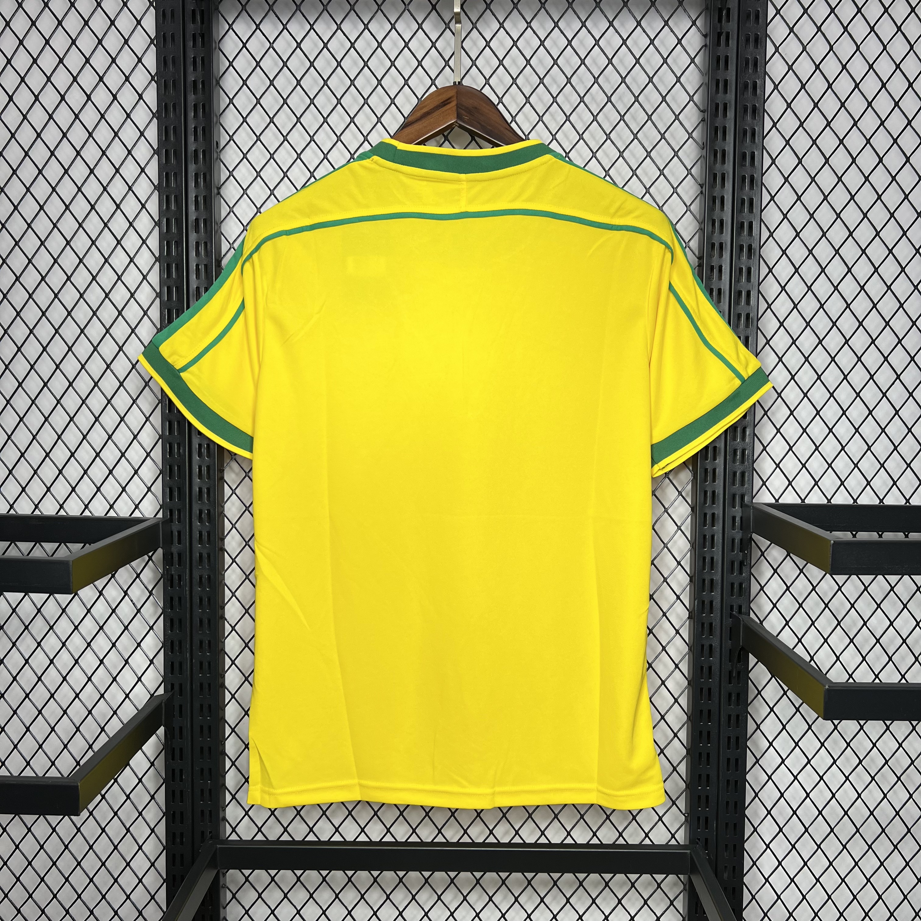SIUjerseys-Retro Brazil 1998 Home Stadium Jersey