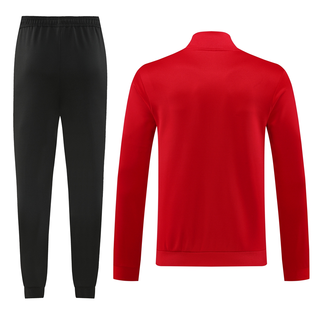 SIUjerseys-Manchester United 24-25 Jacket Training Tracksuit - Red Top and Black Pants