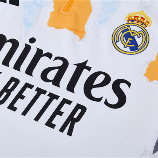 SIUjerseys-Real Madrid 2025 Kids Long Sleeve Training Set - Three Color Mixing