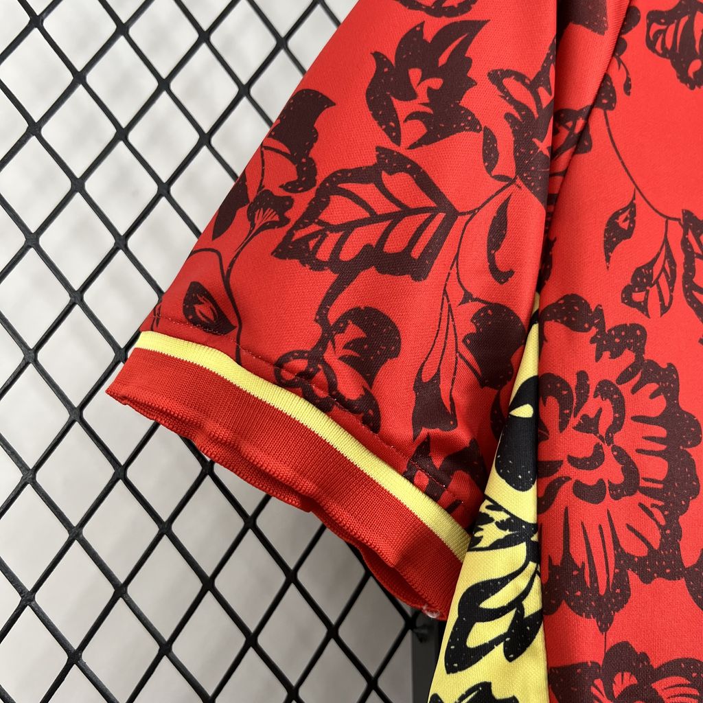 SIUjerseys-Portugal 2024-25 Red Flower Special Edition Jersey - Fans Version