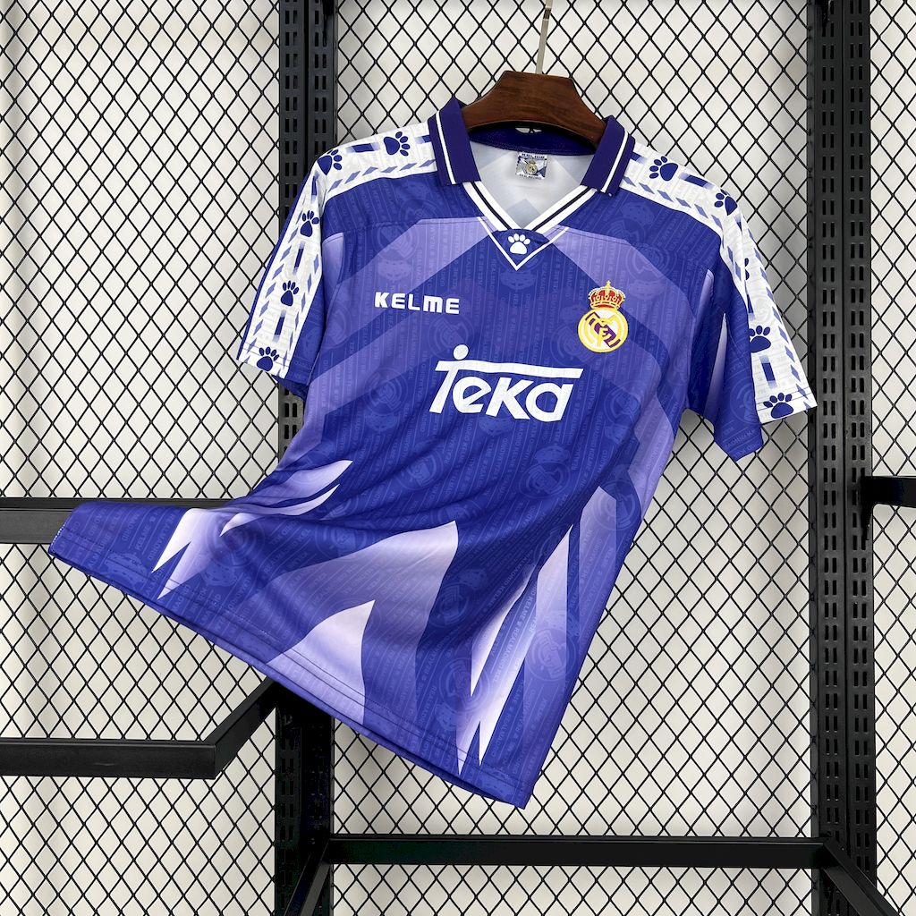 Unitedfootballkit.com | Retro Real Madrid 96-97 Away Jersey -Customize Name, Number and Patch | Worldwide Shipping