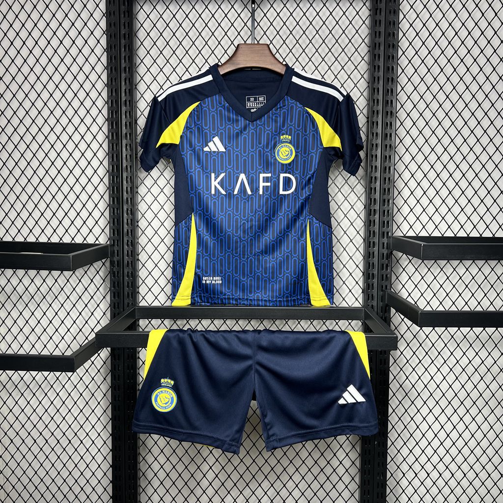 SIUjerseys-Al Nassr Riyadh Victory 24-25 Away Kids Kit