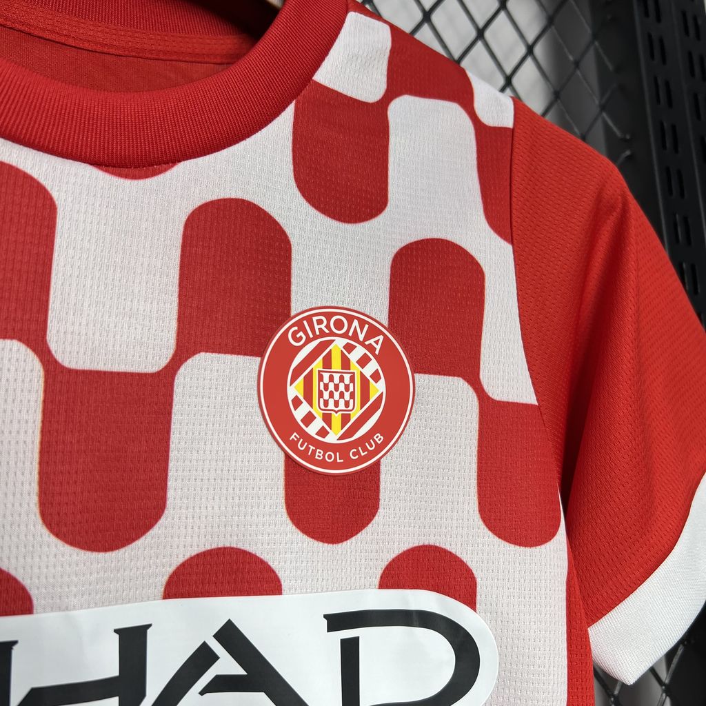 SIUjerseys-Girona 24-25 Home Stadium Kids Kit