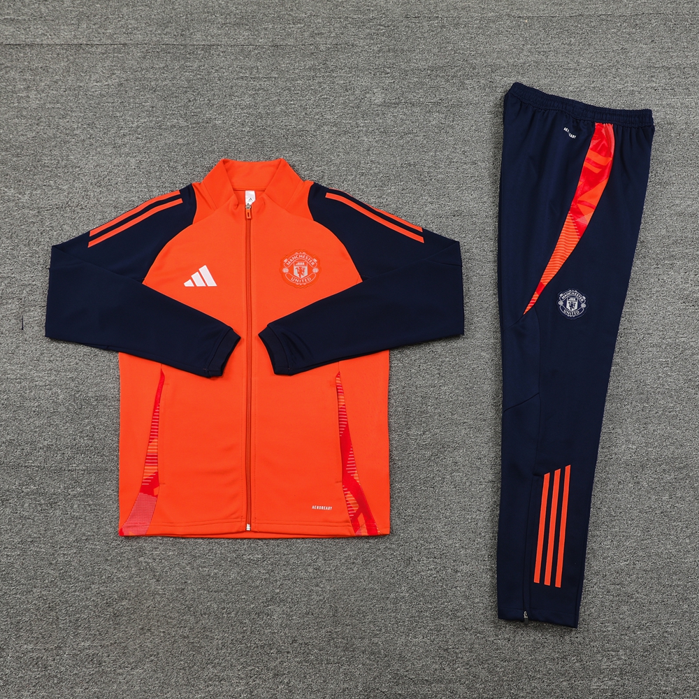SIUjerseys-Manchester United 24-25 Jacket Training Tracksuit - Orange
