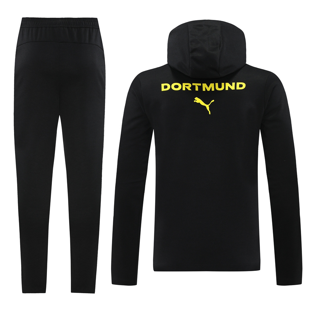 unitedfutballjersey-Dortmund 24-25 Training Hoodie Set - Black Hoodie and Pants