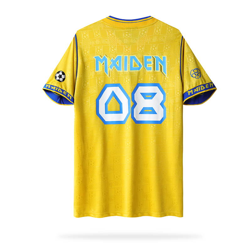 SIUjerseys-Retro Iron Maiden 2008 Yellow Jersey