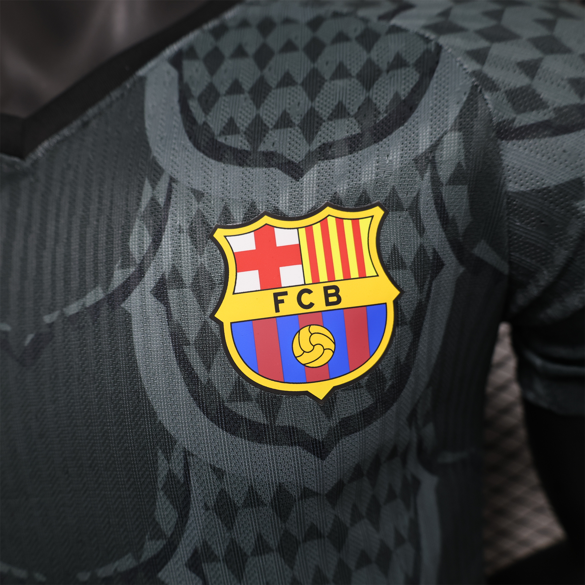 SIUjerseys-Barcelona 24-25 Gray Scales Texture Special Edition Jersey - Player Version