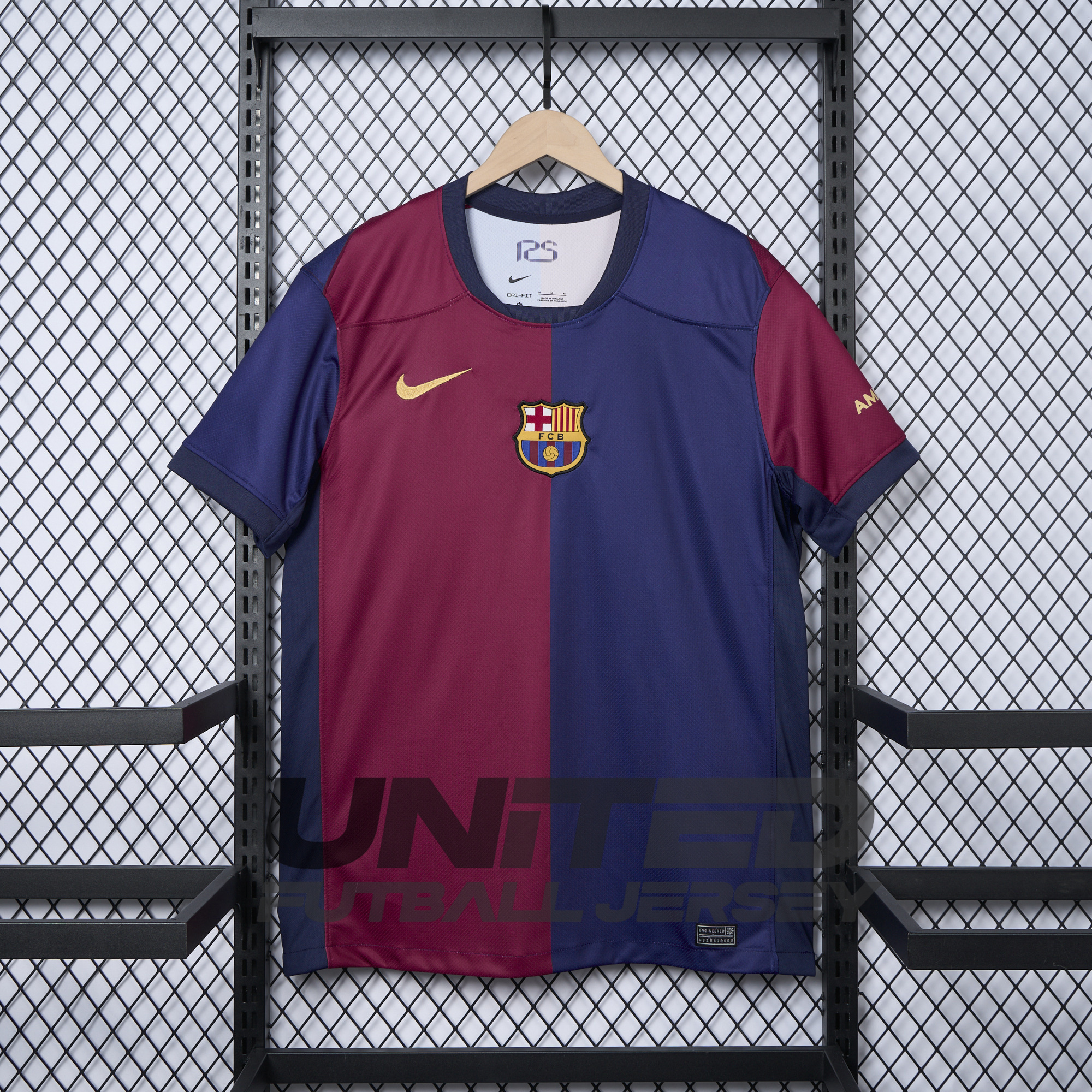 unitedfutballjersey-Barcelona 24-25 Home Unsponsored Jersey - Fans Version
