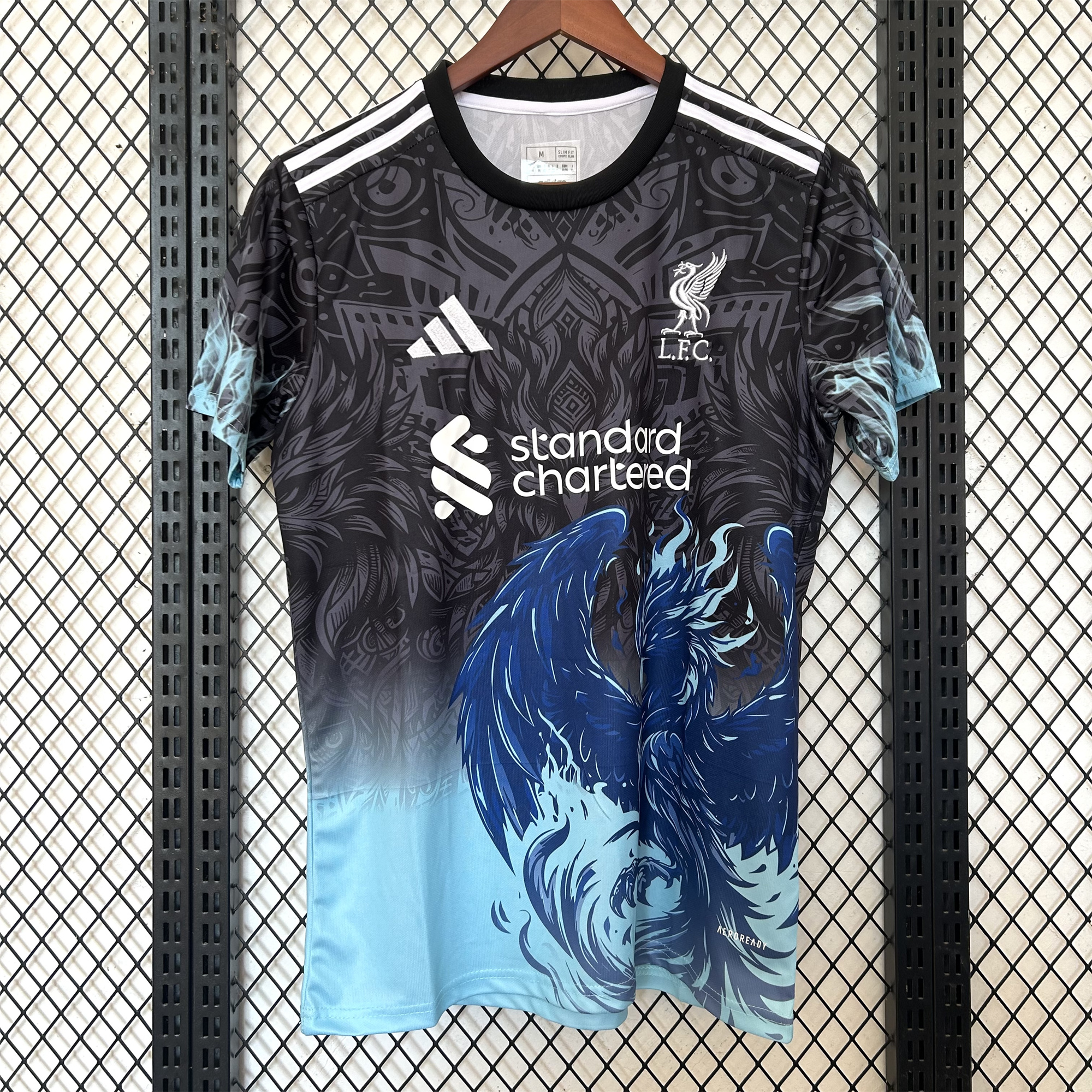 SIUjerseys-Liver.pool 24-25 Blue Fire Phoenix Special Edition Jersey - Fans Version