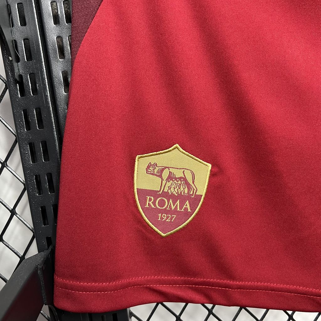 SIUjerseys-AS Roma 24-25 Home Stadium Shorts - Fans Version