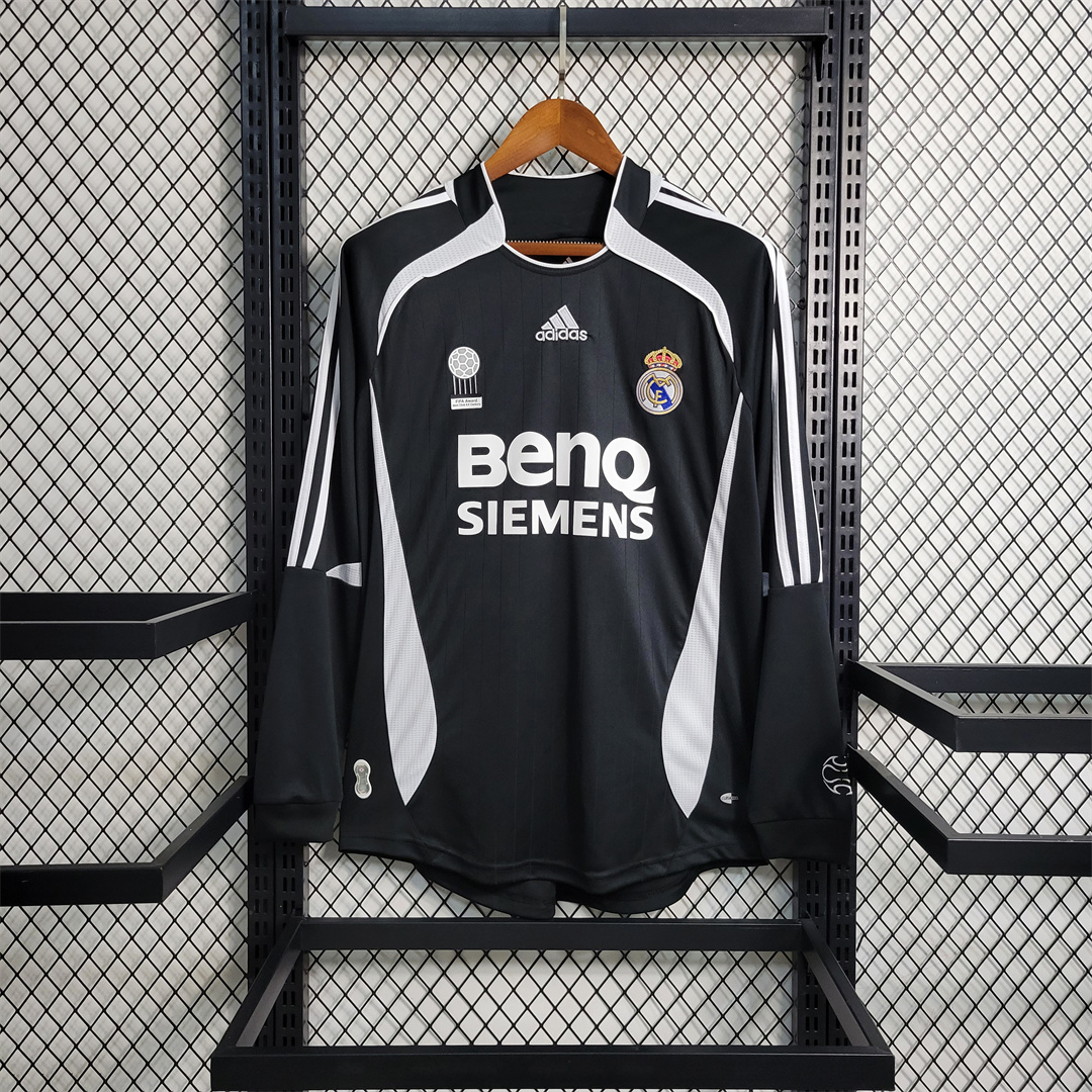 JerseysGala.com | Real Madrid Retro 06-07 Away Long Sleeve Jersey -Customize Name, Number and Patch | Worldwide Shipping