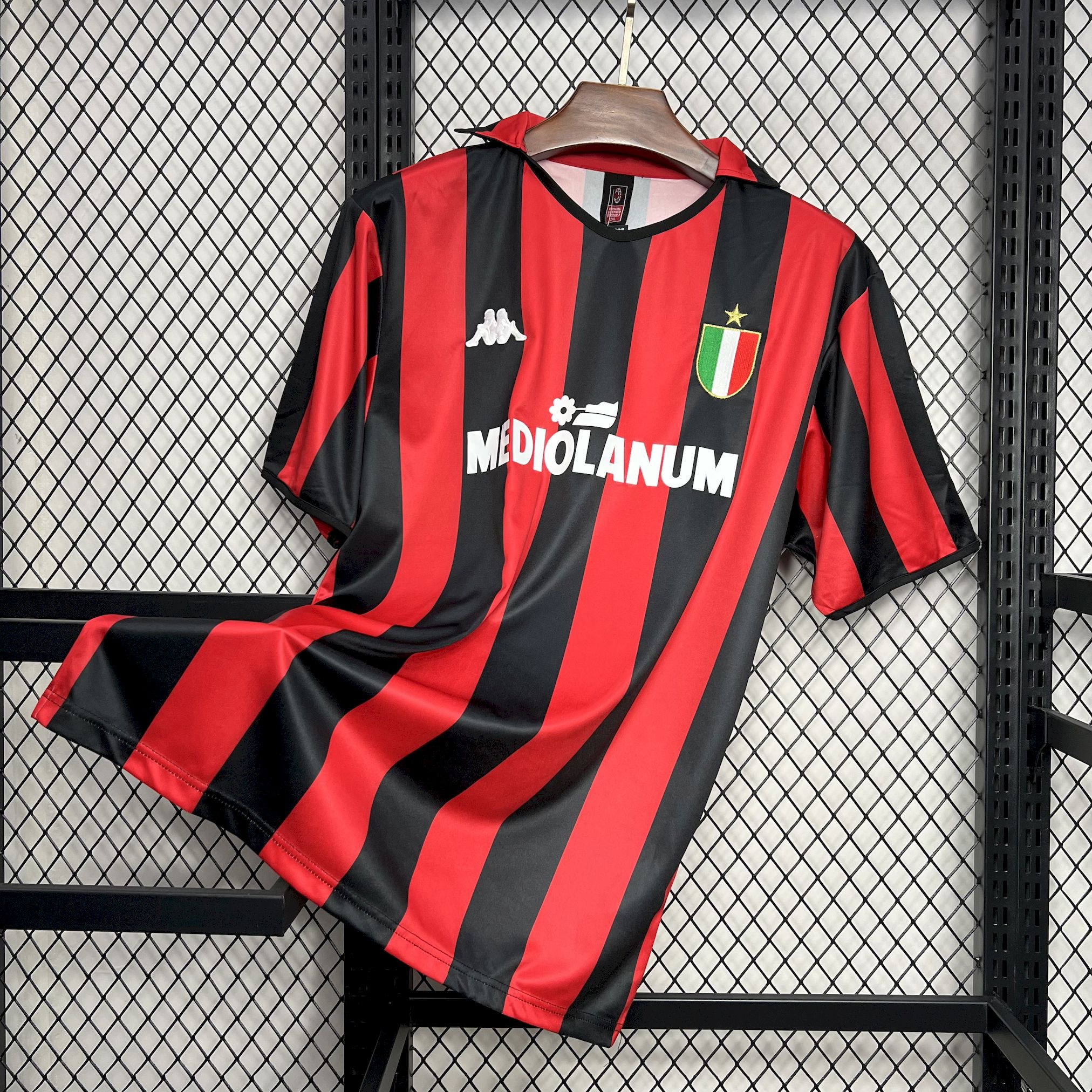 SIUjerseys-Retro AC Milan 1988-89 Home Jersey