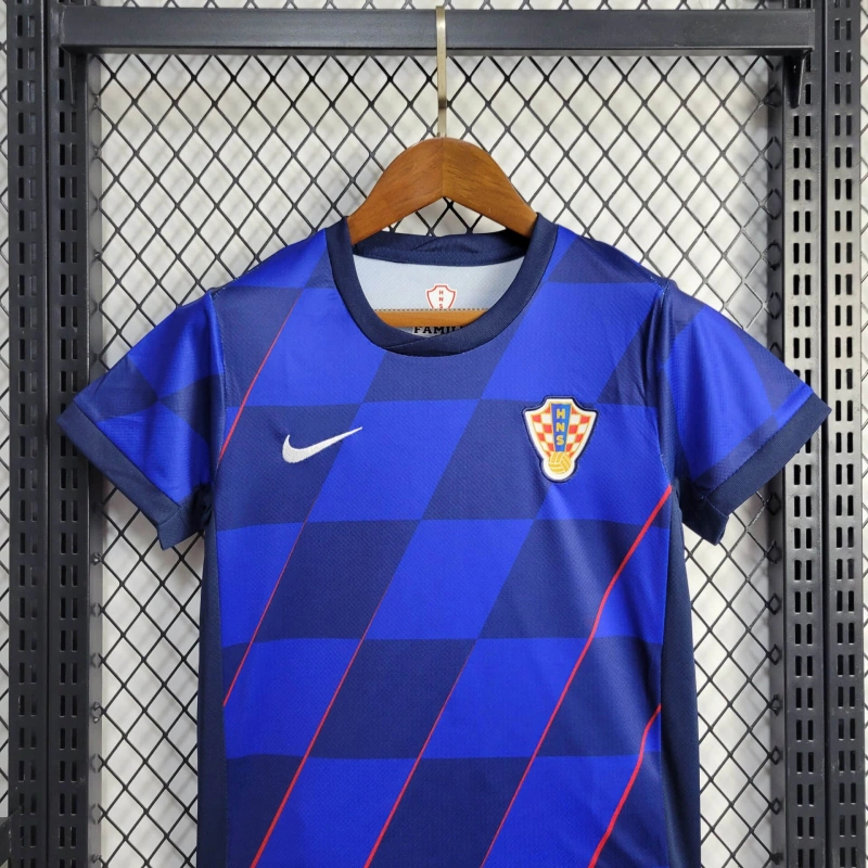 SIUjerseys-Croatia 2024 Away Stadium Kids Kit