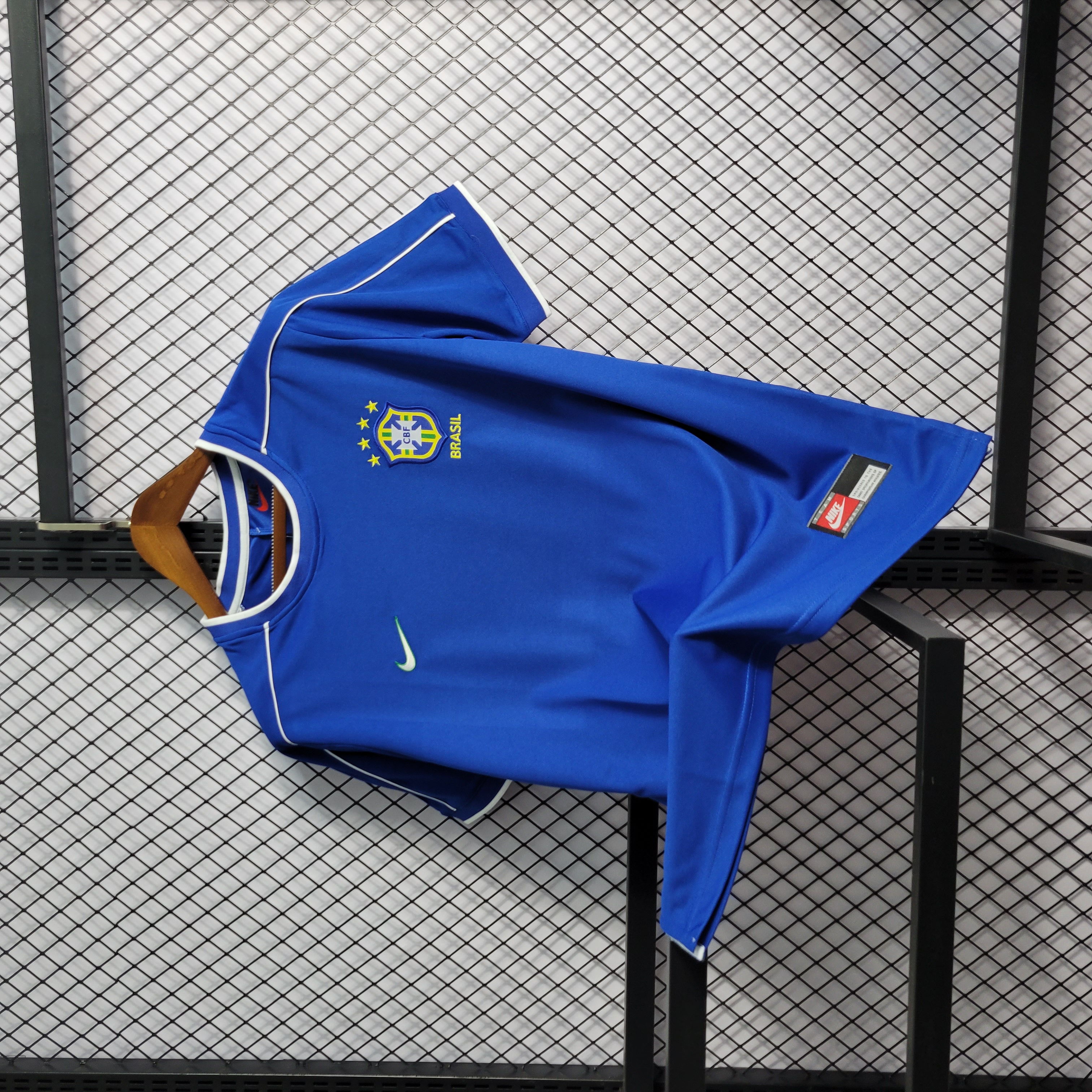 SIUjerseys-Retro Brazil 1998 Away Stadium Jersey