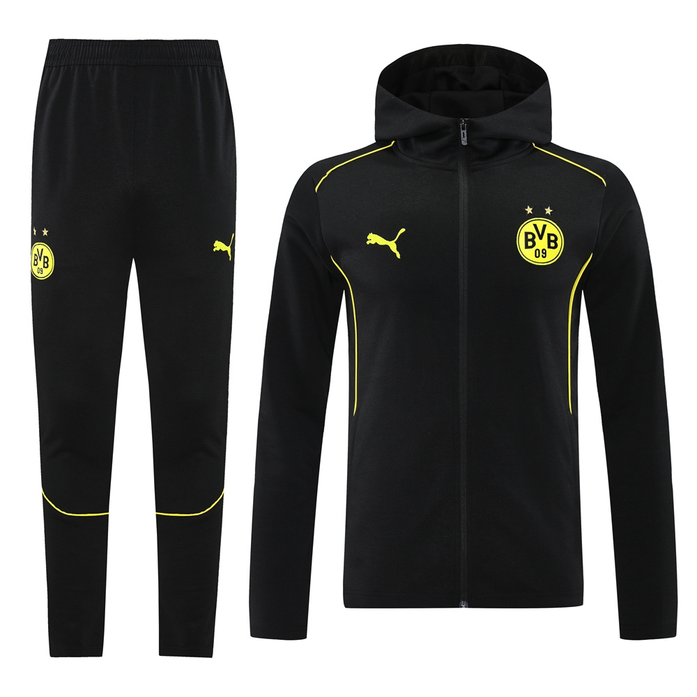 unitedfutballjersey-Dortmund 24-25 Training Hoodie Set - Black Hoodie and Pants
