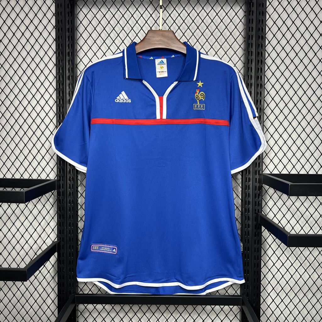 unitedfutballjersey-Retro France 2000 Home Stadium Jersey